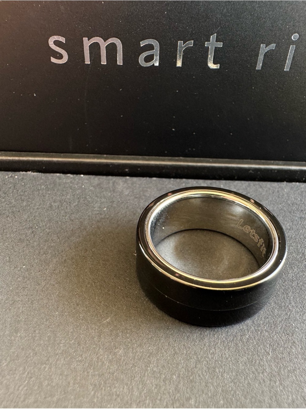 Smart Ring Gun Metal-Size 10
